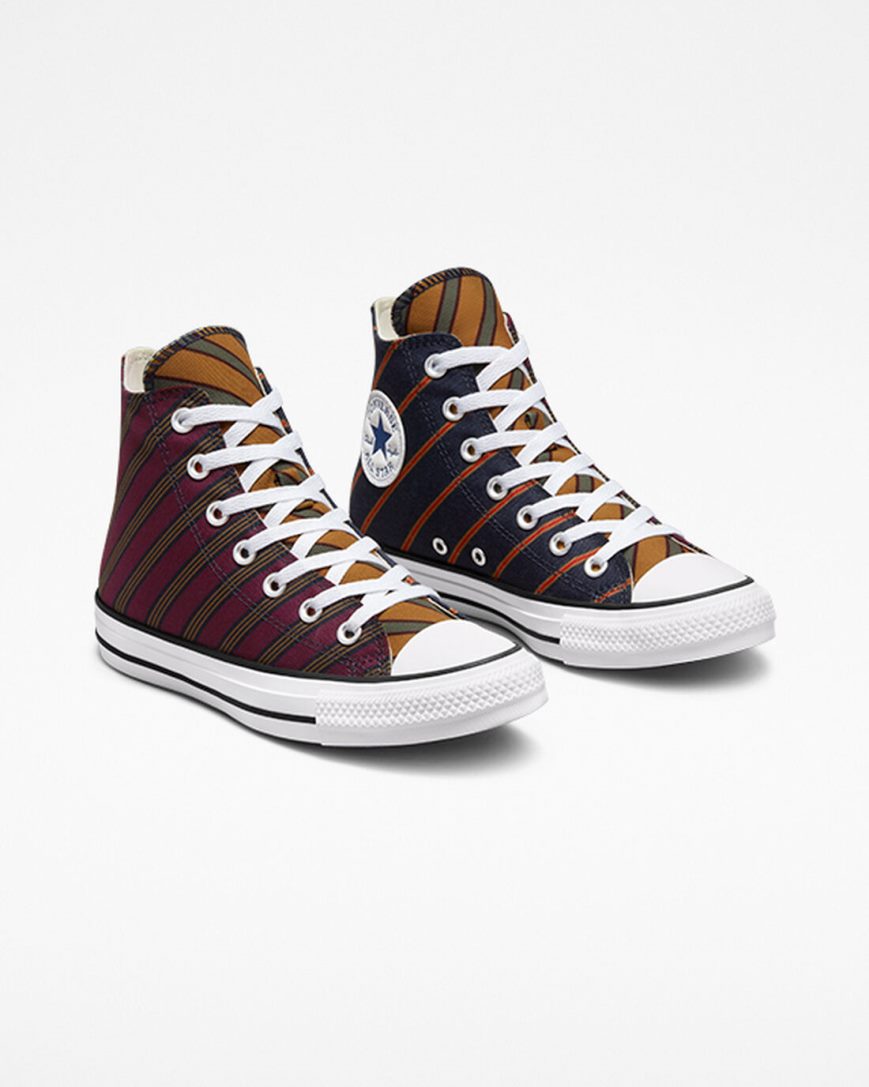 Zapatillas Altas Converse Chuck Taylor All Star Twisted Classics Mujer Obsidian Burdeos Oscuro | PE 7EP420